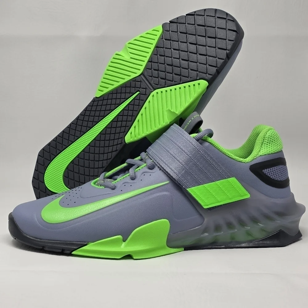 Nike Savaleos Weightlifting Shoes Mens Size 10.5 CV5708-401 Gray Green Black New